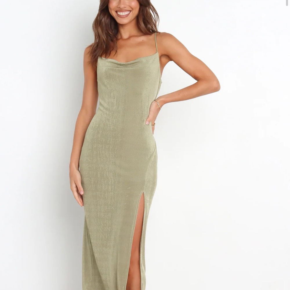 Elegant Diani Olive Green Slip Dress